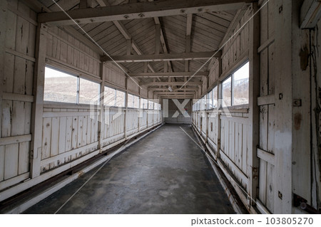 Hakodate Main Line Shioya Station's aged overpass Hakodate Main Line Shioya Station's aged overpass 103805270