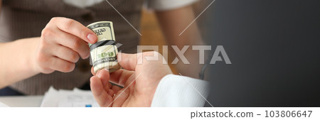 Client transfers cash in usa dollars to customer 103806647