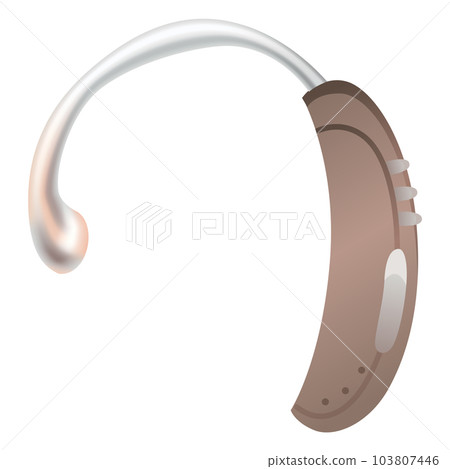 Hearing aid. Sound amplifier for patients with hearing loss. Medicine and health. Realistic object. Treatment and prosthetics in otolaryngology 103807446