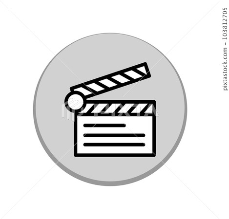 Illustration Vector graphic of clapper icon Illustration Vector graphic of clapper icon 103812705