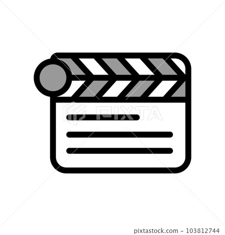 Illustration Vector graphic of clapper icon Illustration Vector graphic of clapper icon 103812744