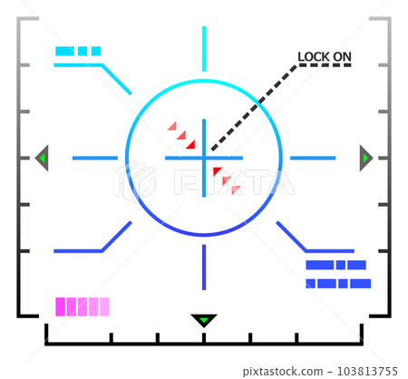 Illustration of matching the target to the target with a sighting device 103813755