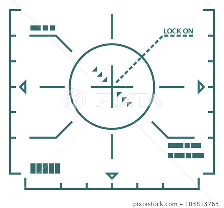 使用瞄準裝置將目標與目標匹配的圖示 103813763