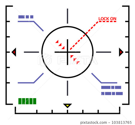 Illustration of matching the target to the target with a sighting device 103813765