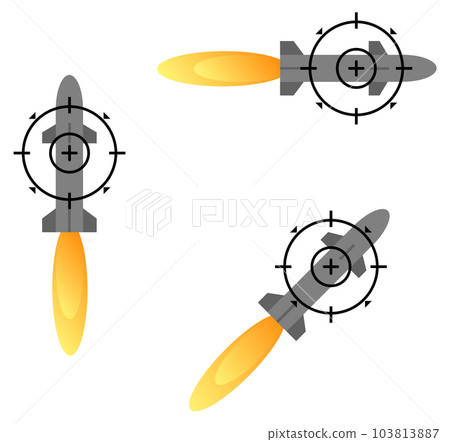 Illustration of targeting a nuclear missile with a radar 103813887