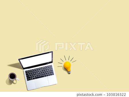 Computers with a light bulb 103816322