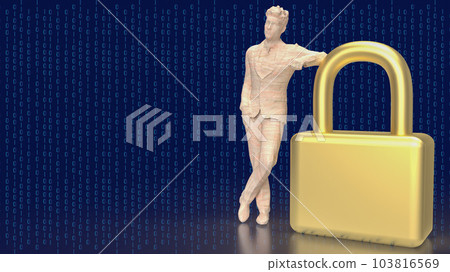 The man and master key for security concept 3d rendering The man and master key for security concept 3d rendering 103816569