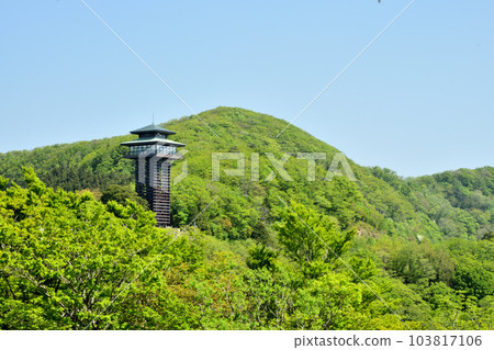 Gomasan Sky Tower, overlooking Mt. Gomadan [Ryujin Village, Tanabe City, Wakayama Prefecture] 103817106