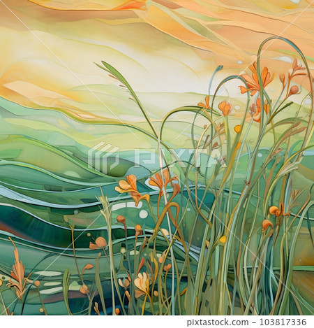 Soft grassland scenery 3: AI generation Soft grassland scenery 3: AI generation 103817336