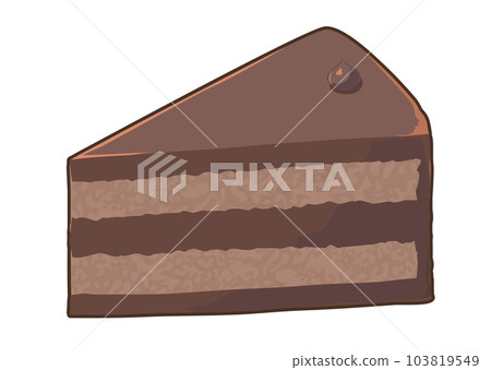 Illustration of chocolate cake Illustration of chocolate cake 103819549