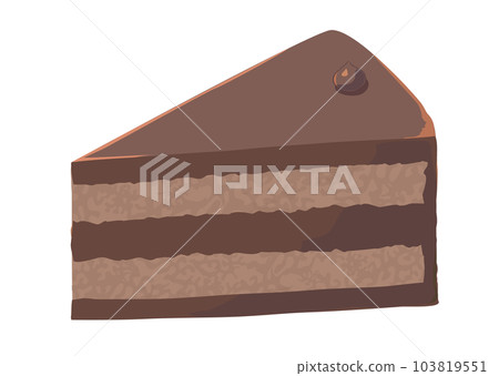 Illustration of chocolate cake Illustration of chocolate cake 103819551
