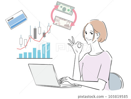 A young woman who is good at managing money 103819585