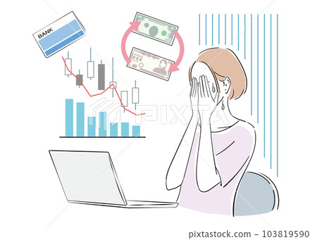 A woman who has lost money due to failure in asset management 103819590