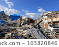 A building destroyed by a tornado 103820846