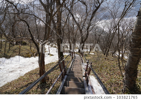 草春的赤城山從駒岳到大沼的鐵階梯 2023 年 3 月 8 日 103821765