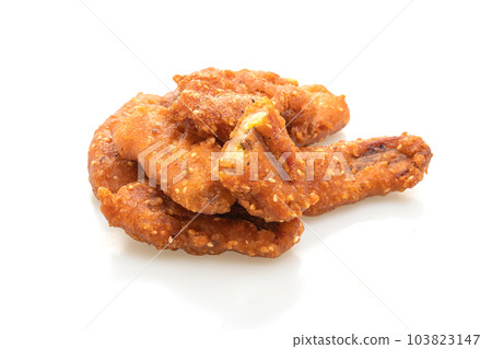 deep fried banana on white deep fried banana on white 103823147