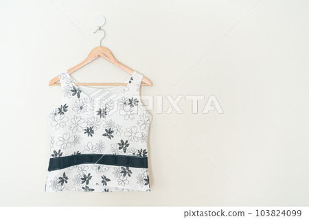 beautiful woman shirt hanging on wall 103824099