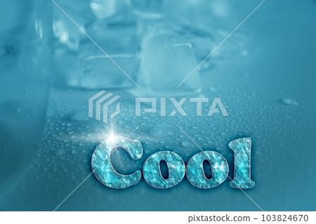 Glass and ice feeling, cool typography used in summer, Chrome cast alphabet set, isolated on white. Computer generated 3D photo rendering. 103824670