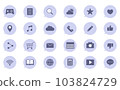 Icon set of things to do with a smartphone in a speech bubble 103824729