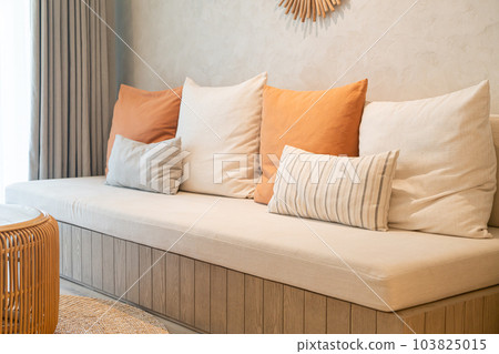 beautiful pillow decoration on sofa beautiful pillow decoration on sofa 103825015