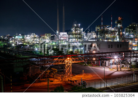 Shunan factory night view taken from Shunan Bridge Shunan factory night view taken from Shunan Bridge 103825304