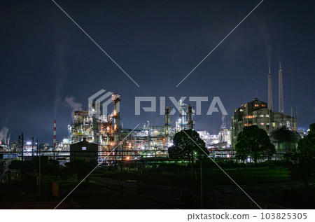 Shunan factory night view taken from Shunan Bridge Shunan factory night view taken from Shunan Bridge 103825305