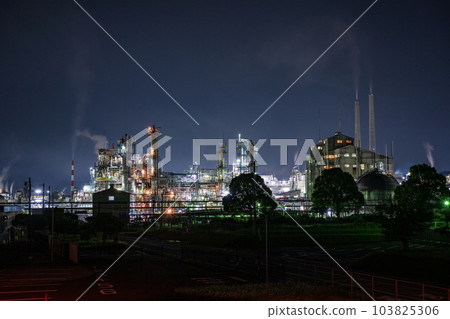 Shunan factory night view taken from Shunan Bridge Shunan factory night view taken from Shunan Bridge 103825306