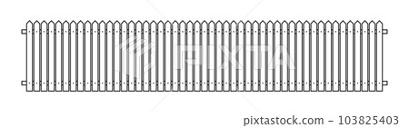 Outline fence in flat style vector illustration isolated on white 103825403