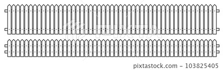 Outline fence in flat style vector illustration isolated on white 103825405