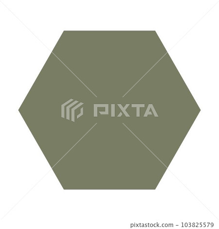 Hexagon geometric shape element symbol for preschool education for kids mathematics learning illustration 103825579