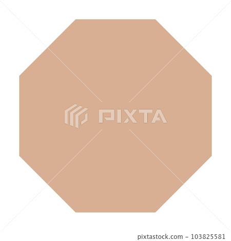 Octagon geometric shape element symbol for preschool education for kids mathematics learning illustration 103825581