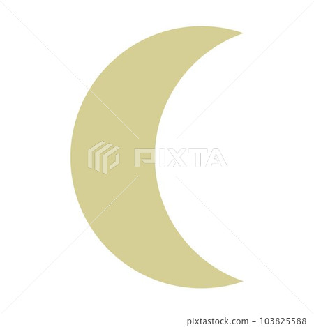 Crescent geometric shape element symbol for preschool education for kids mathematics learning illustration Crescent geometric shape element symbol for preschool education for kids mathematics learning illustration 103825588