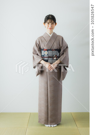 Color plain kimono whole body tatami 103826547