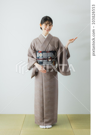 Color plain kimono whole body tatami 103826553