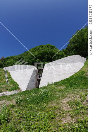 Shinshu Otari village erosion control facility Takinosawa erosion control dam Standard steel slit dam Shinshu Otari village erosion control facility Takinosawa erosion control dam Standard steel slit dam 103828175