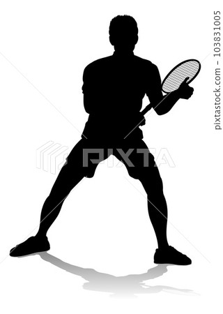 Tennis Silhouette Sport Player Man 103831005