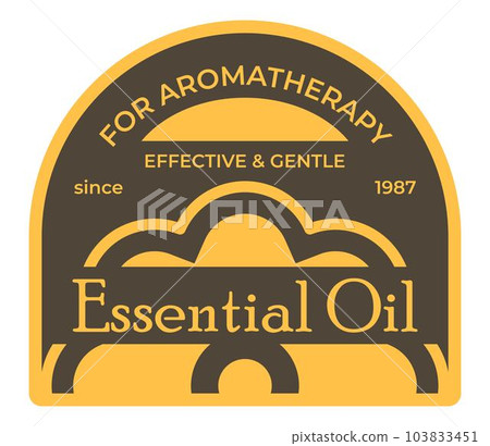 Effective and gentle essential oil, product label Effective and gentle essential oil, product label 103833451
