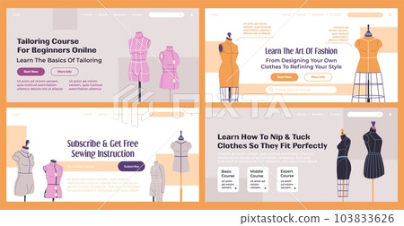 Web page set design with tailoring course promo 103833626