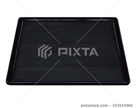 Illustration of a set meal tray (black) 103834966