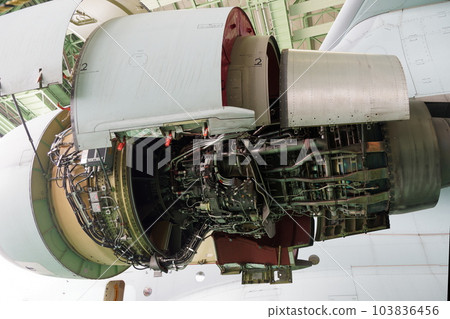 Aircraft engine in maintenance condition 103836456