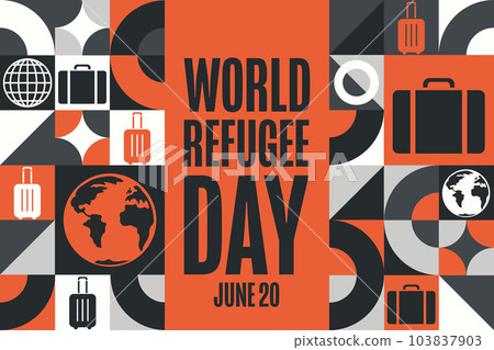 World Refugee Day. June 20. Holiday concept. Template for background, banner, card, poster with text 103837903