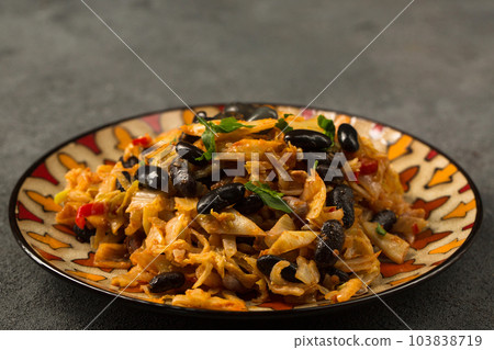 Cabbage and black bean Cabbage and black bean 103838719