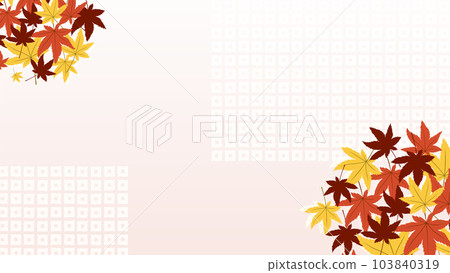 Fallen leaves background illustration frame with autumn leaves motif Fallen leaves background illustration frame with autumn leaves motif 103840319