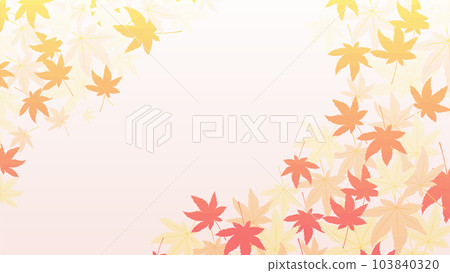 落葉背景插圖框架與秋葉主題 落葉背景插圖框架與秋葉主題 103840320