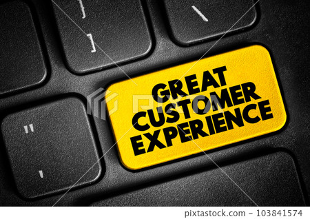 Great Customer Experience text button on keyboard, concept background Great Customer Experience text button on keyboard, concept background 103841574