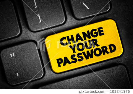 Change Your Password text button on keyboard, concept background 103841576