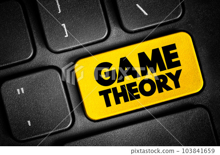 Game Theory text button on keyboard, concept background Game Theory text button on keyboard, concept background 103841659