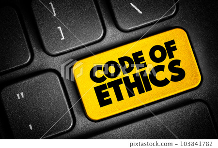 Code Of Ethics text button on keyboard, concept background 103841782