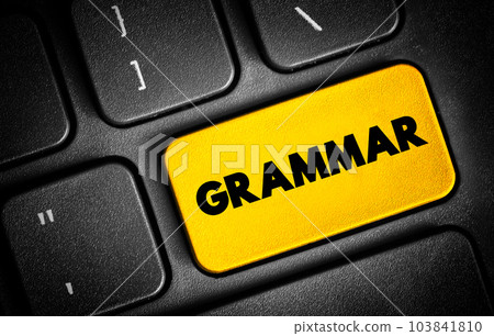 Grammar text button on keyboard, concept background Grammar text button on keyboard, concept background 103841810