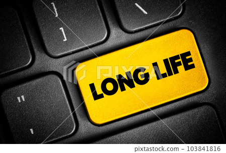 Long Life text button on keyboard, concept background 103841816